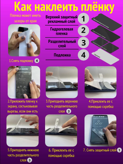 Гидрогелевая глянцевая пленка на любое устройство (на заказ)