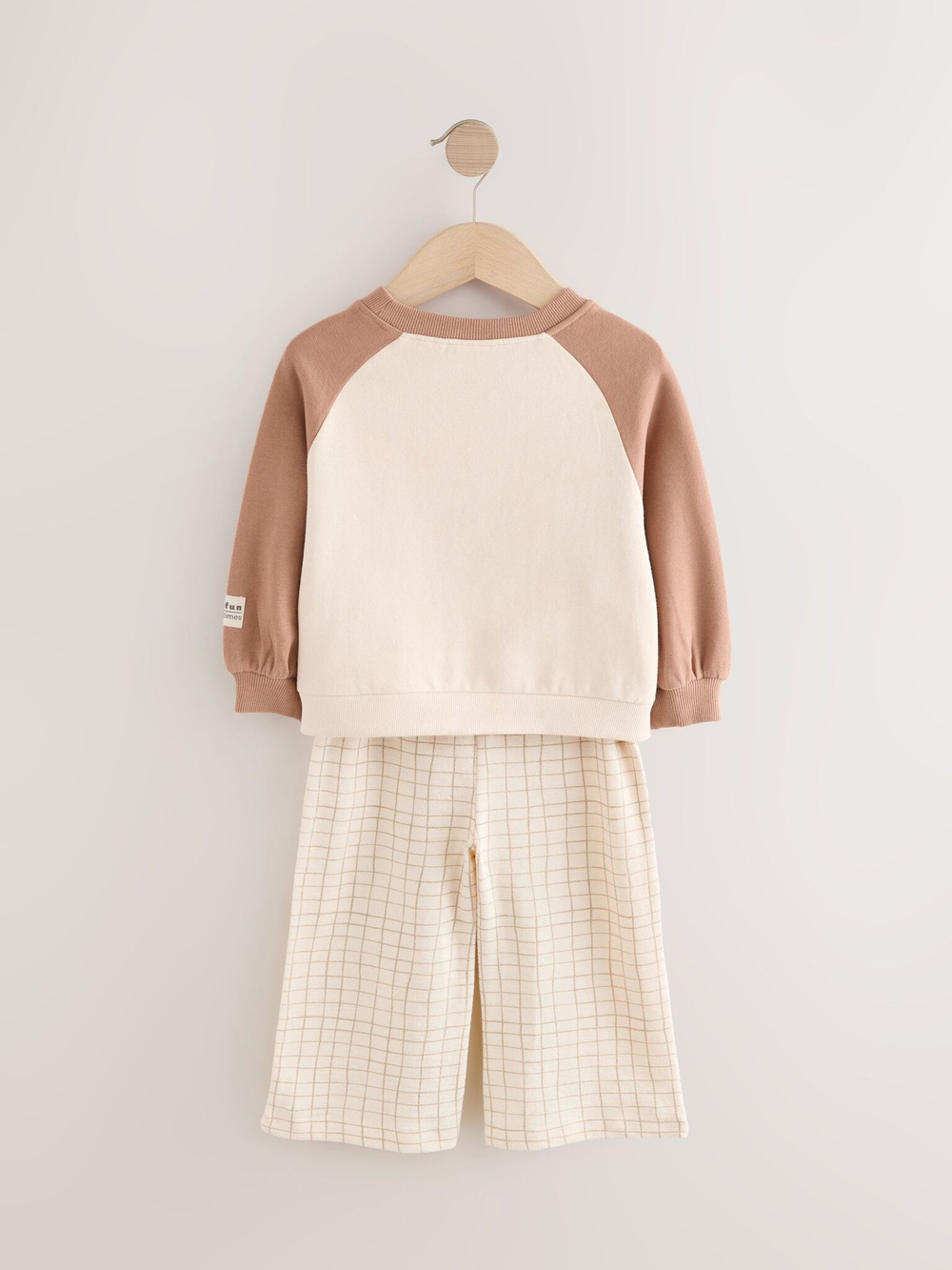 Толстовка и брюки в комплекте для девочки Next E54-929, Песочный, Кремовый