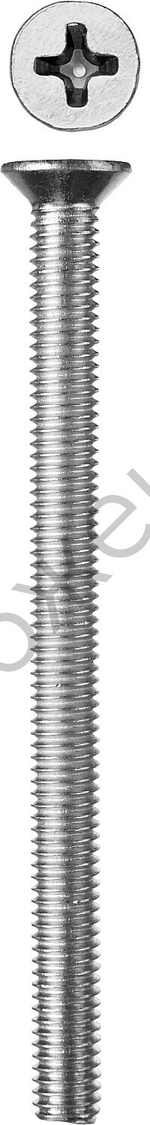 ЗУБР DIN 965 кл. пр. 4.8, M6 x 90 мм, винт с потайной головкой, цинк, 5 кг (303110-06-090)