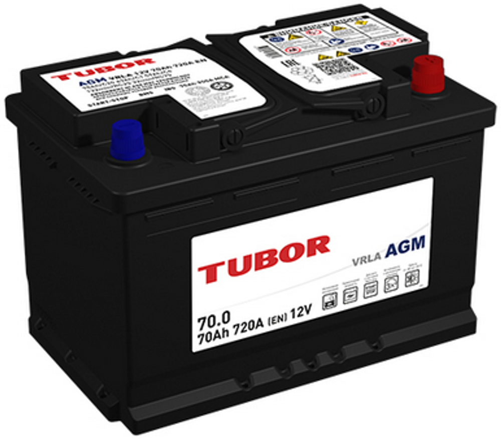 TUBOR AGM 6CT- 70 аккумулятор