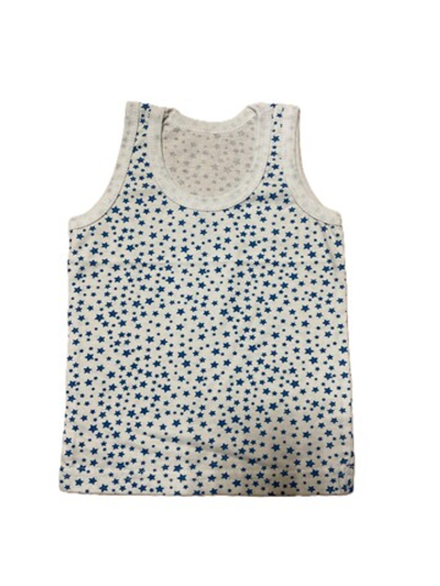 Майка детская из 100% хлопка на рост 86 см (звезды голубые)