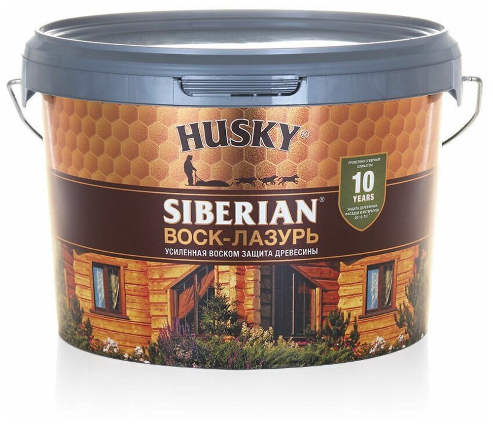 ВОСК-ЛАЗУРЬ Д/ДРЕВЕСИНЫ HUSKY SIBERIAN БЕСЦВЕТНЫЙ 2,5