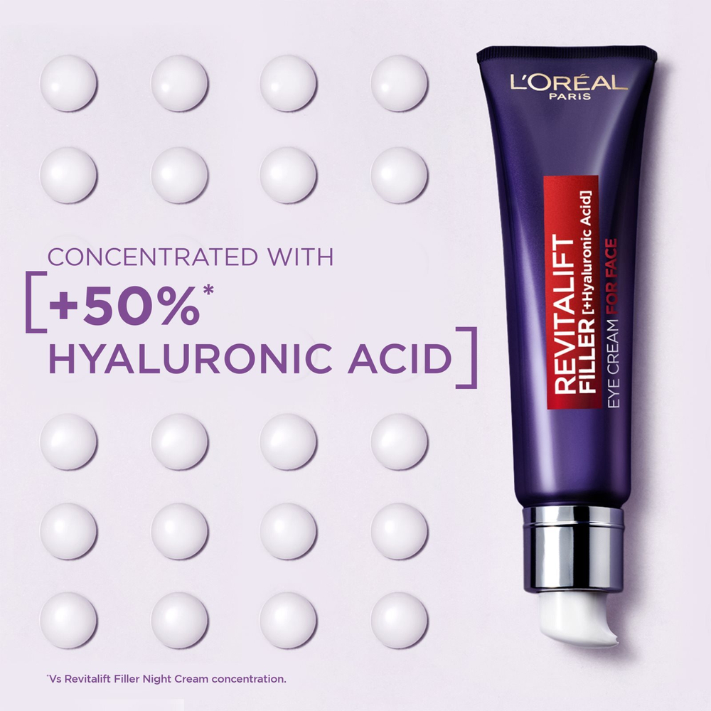 L’Oreal Paris Revitalift Filler - увлажняющий крем для лица и области вокруг глаз /   30  ml  / GTIN 3600523954940