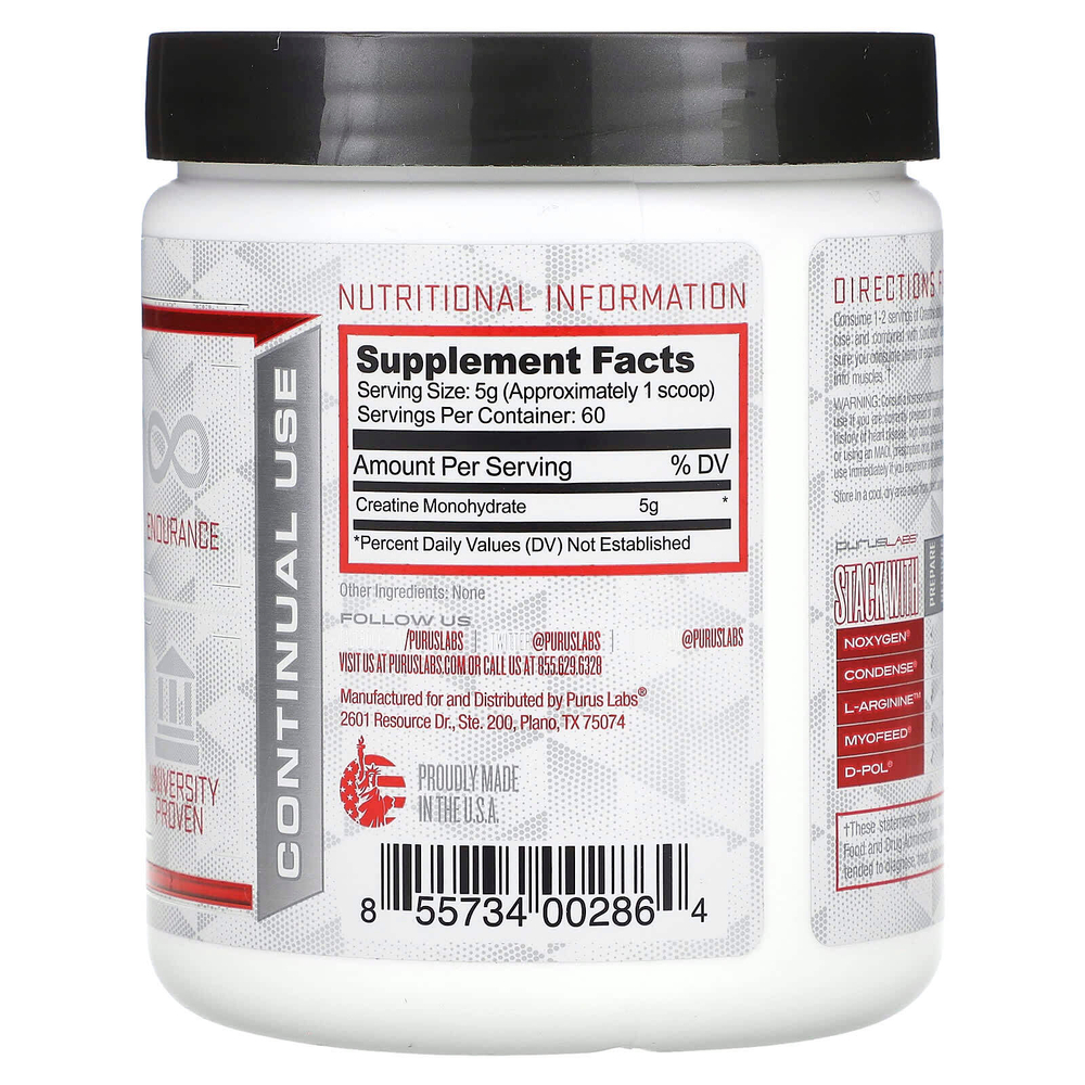 Purus Labs, Foundation Series, креатин, 300 г (10,6 унции)