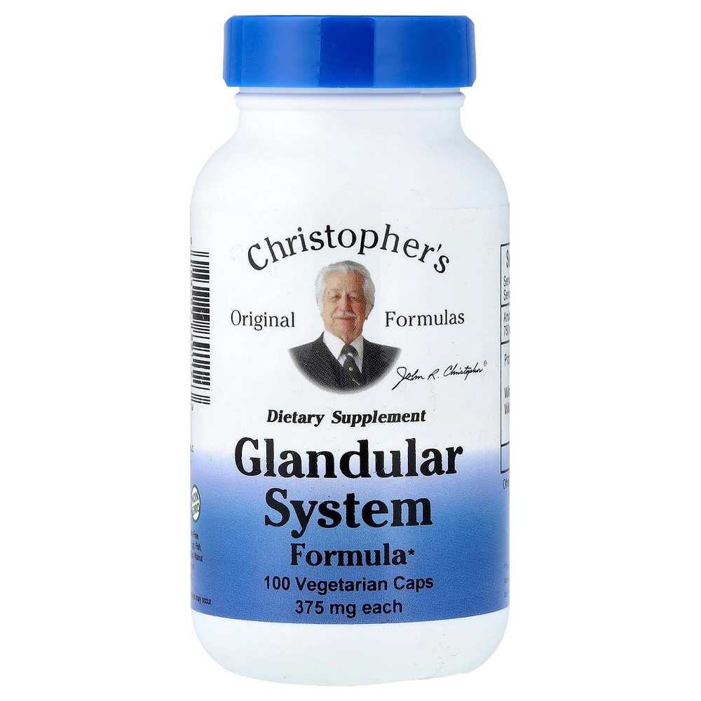 Christopher's Original Formulas, добавка для здоровья желез, 100 вегетарианских капсул