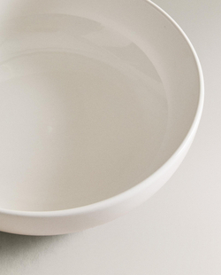 Zara Home тарелка глубокая из каменной керамики, цвет белый, 21 см