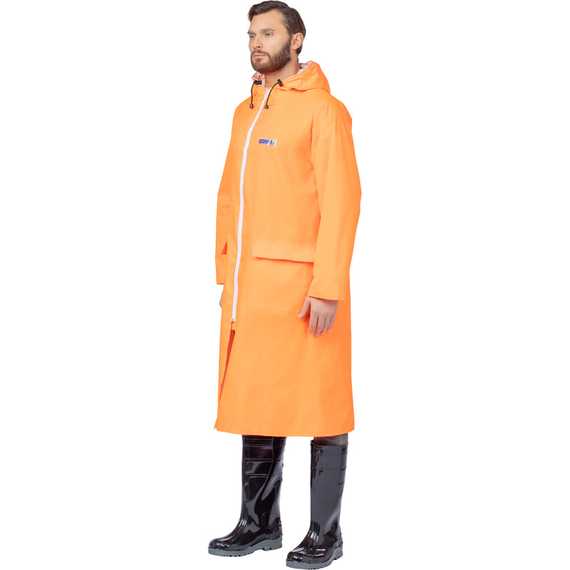 Плащ дождевик Waterproof Line Poseidon WPL ПВХ на молнии, оранжевый