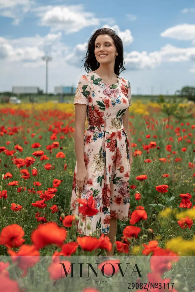 Платье 3117-пудра Minova