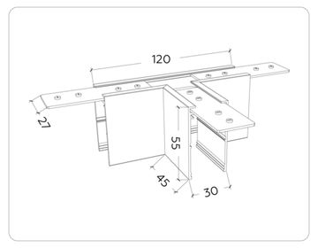Коннектор Т-образный для накладного шинопровода GL1035 WH белый Magnetic 220V Ambrella