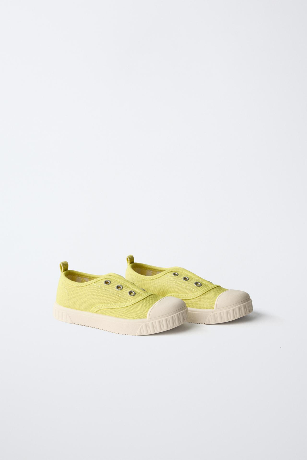 ZARA ТЕКСТИЛЬНЫЕ КЕДЫ, ЖЕЛТЫЙ