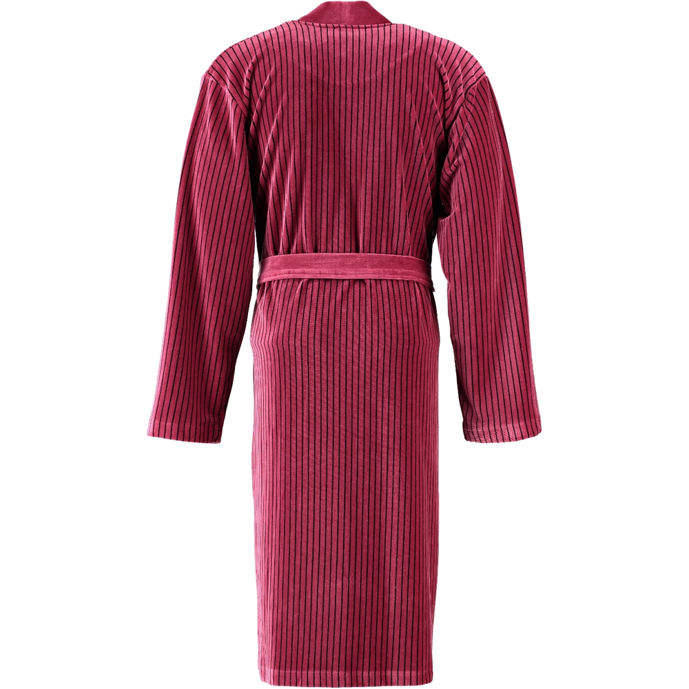 Халат велюровый Vossen James бордовый сзади