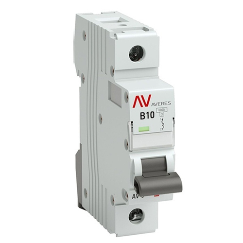 Выключатель автоматический AVERES AV-6 10A (B) 1P однофазный 6kA EKF mcb6-1-10B-av
