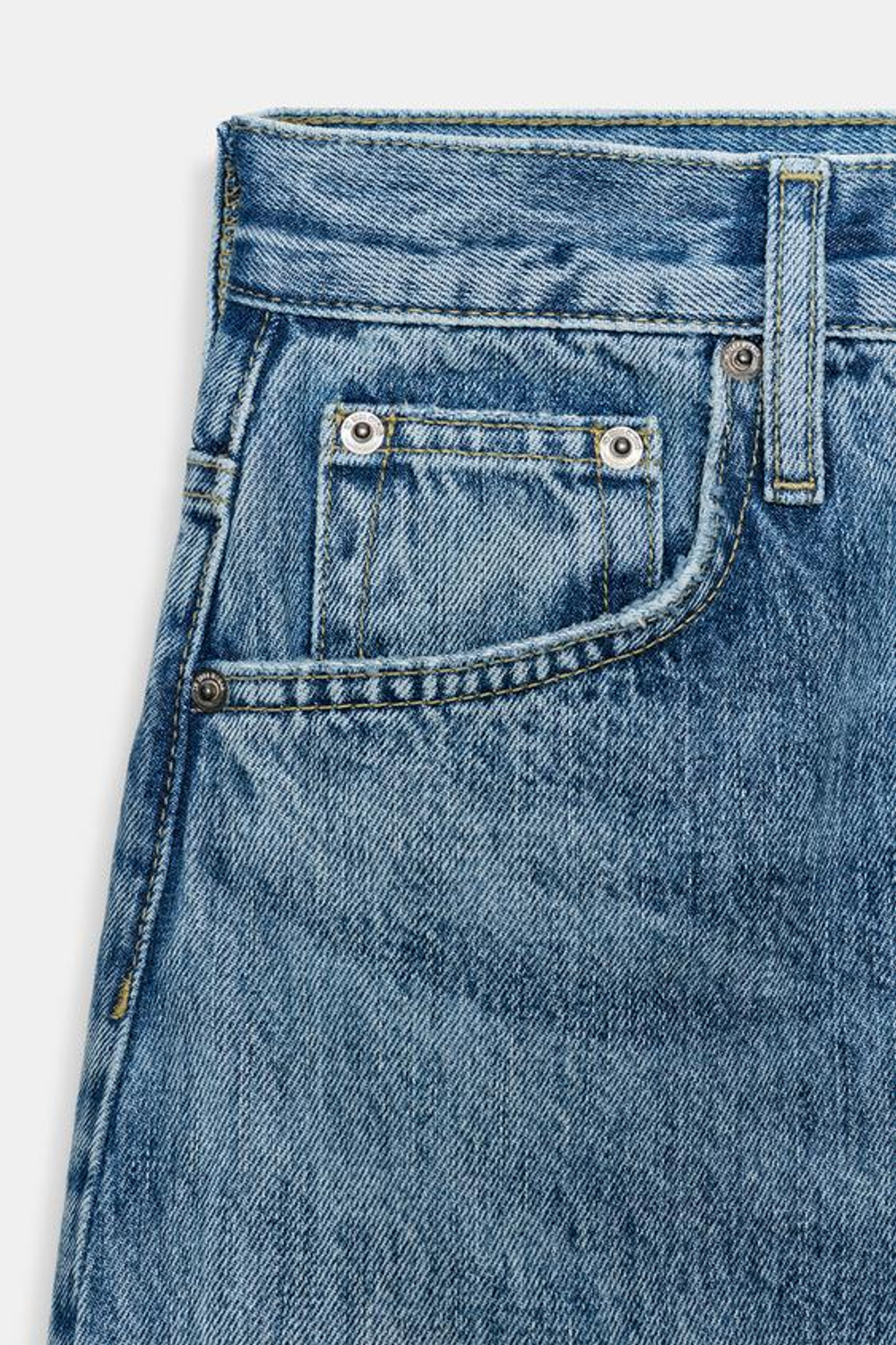 ZARA ДЖИНСЫ BARREL С ВЫСОКОЙ ПОСАДКОЙ — ZW COLLECTION, ВЫЦВЕТШИЙ СИНИЙ