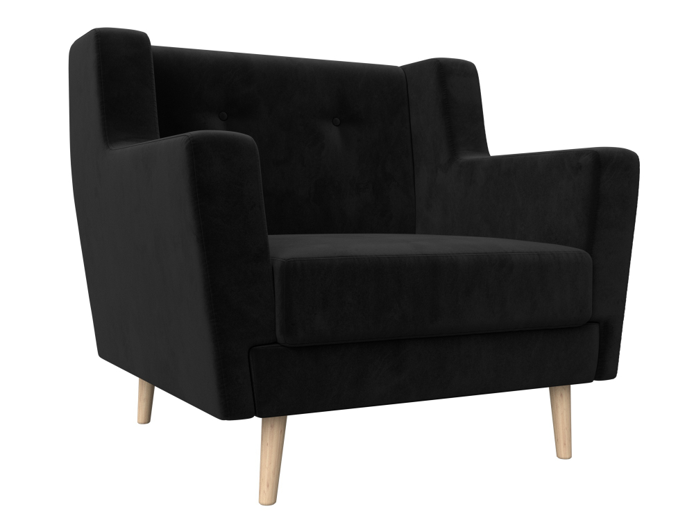 Кресло Брайтон, Черный, Велюр, 108871