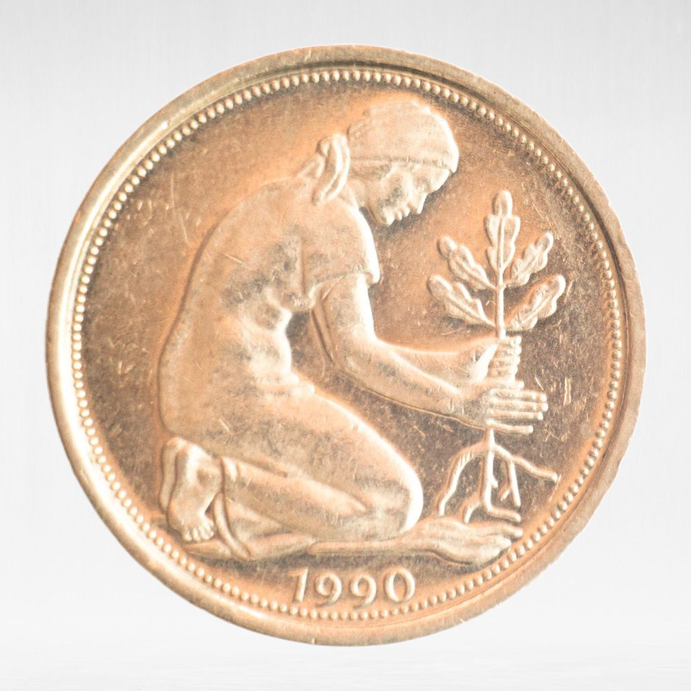 Germany, 50 Pfennigs, 1990, (Berlin Mint - "A"), VF