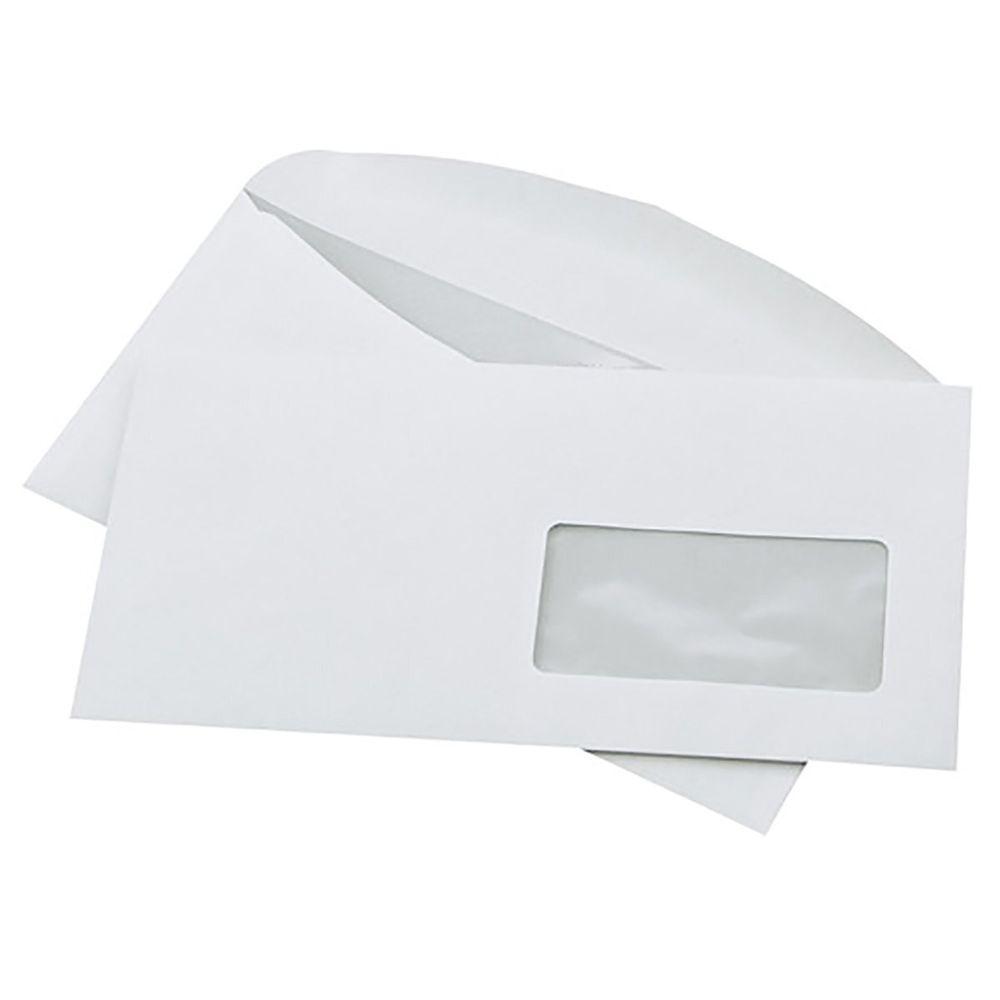 Конверт почтовый С65/О (229*114 мм), белый, клапан автомат, окно справа, декстрин, Ряжская печатная фабрика Конверт почтовый С65/О (229*114 мм), белый, клапан автомат, окно справа, декстрин, Ряжская печатная фабрика