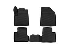 Коврики Standard, 3D в салон JEEP Cherokee, 2014 - , 4 шт. (полиуретан, чёрные) Element.CARJEP00009