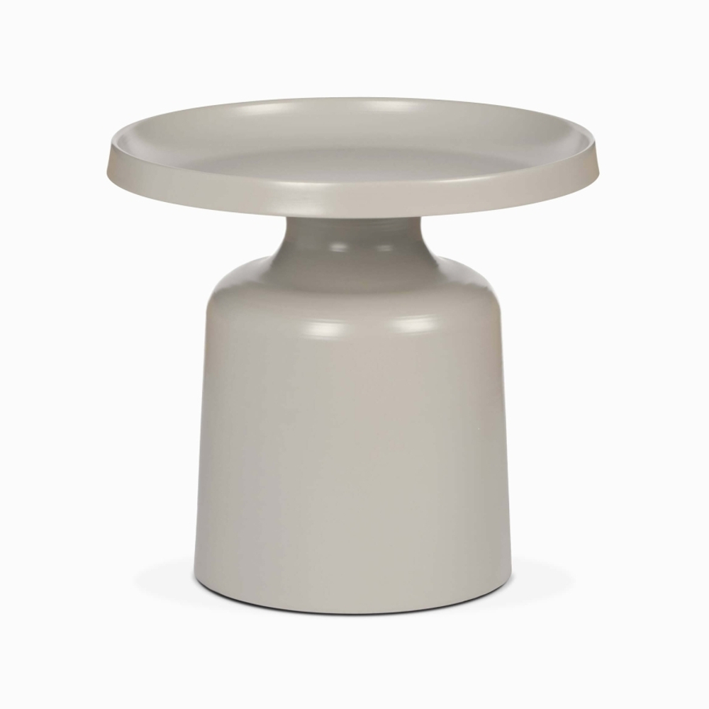 Кофейный столик Tuba диаметр 50 сталь, бежевый