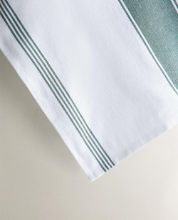ZARA HOME КУХОННОЕ ПОЛОТЕНЦЕ В ПОЛОСКУ, ЗЕЛЕНЫЙ
