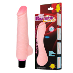 Телесный вибратор 24см с мошонкой и розовой головкой Baile The Realistic Cock BW-027005
