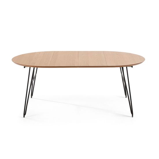 Стол Novaks 120 (200) х120 черный, шпон дерева Испания 