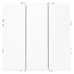 Выключатель встраиваемый VOLTUM S70 трехклавишный 10А, (белый матовый)