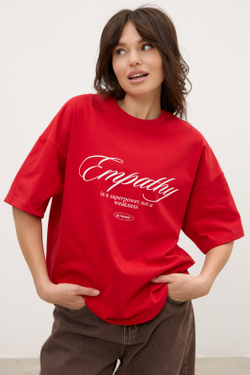 Футболка EMPATHY, красная