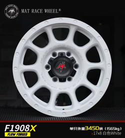 Диск колёсный литой MAT Offroad F1908X R17 8.0 ET0 Matte White