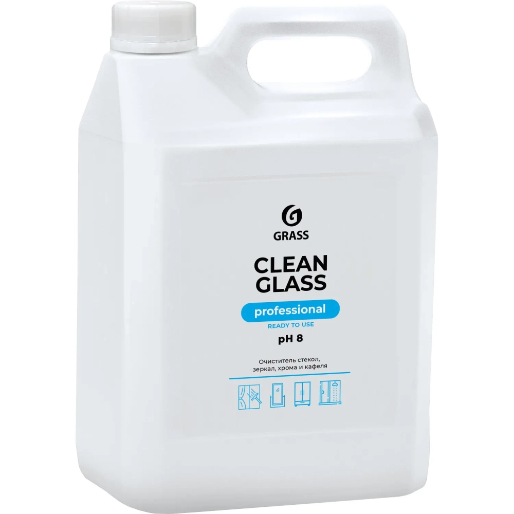 Средство для мытья стекол/зеркал и поверхностей Grass Clean Glass Prof 5 л