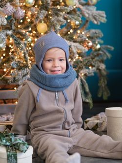 Шапка весенняя/осенняя вязаная ОРЕО (Деним)