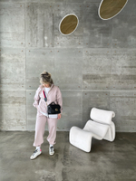 Костюм с поло пудра