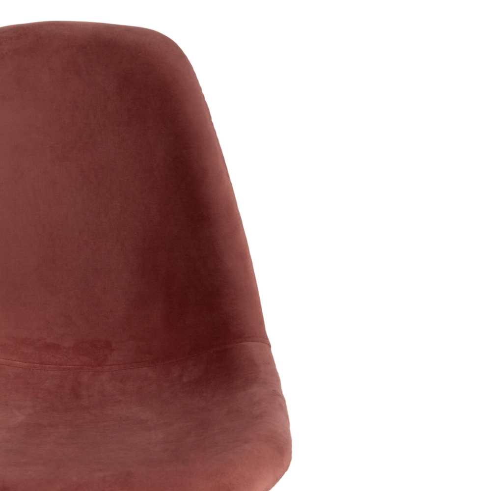 Стул CINDY SOFT (mod. C1021F1) вельвет/дерево бук, 53 х 45 х 81 см , коралловый (HLR 44)/натуральный