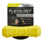 Playology  жевательная палочка SQUEAKY CHEW STICK для собак средних и крупных пород с ароматом курицы, большая, цвет желтый