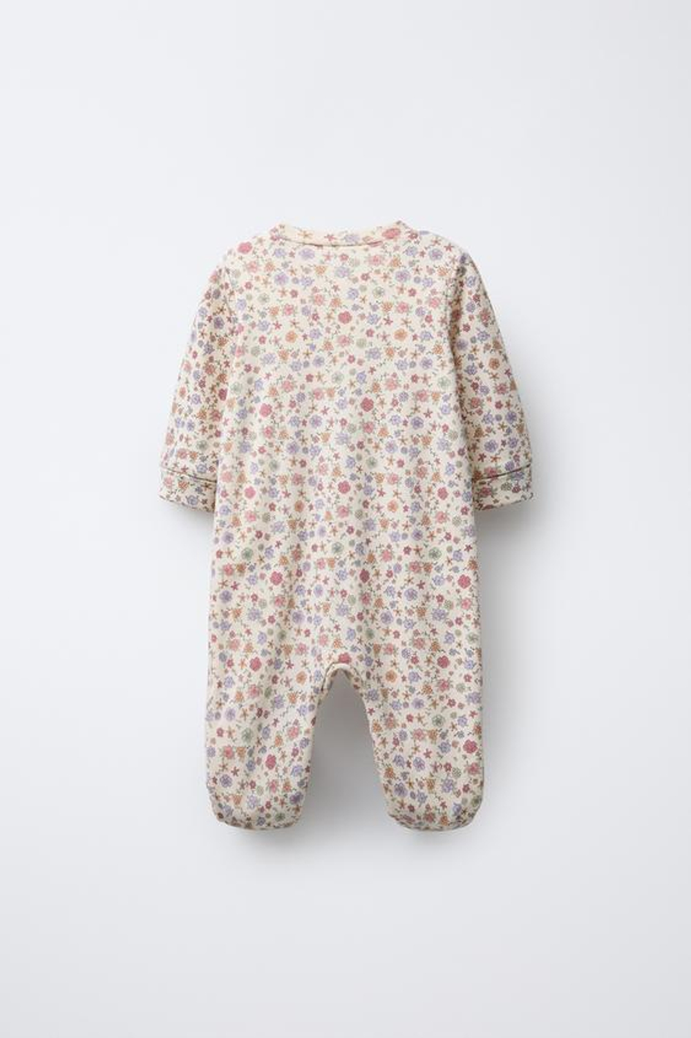 ZARA НАБОР ИЗ ДВУХ КОМБИНЕЗОНОВ В ЦВЕТОЧЕК И ТРАНСФОРМИРУЕМЫМИ НОЖКАМИ, РОЗОВЫЙ