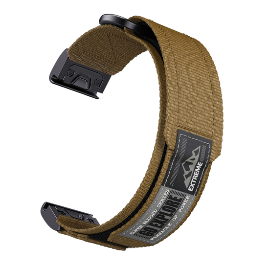 Нейлоновый ремешок 26 мм для Garmin (циферблат 51мм) QuickFit на липучке (Бронзовый)