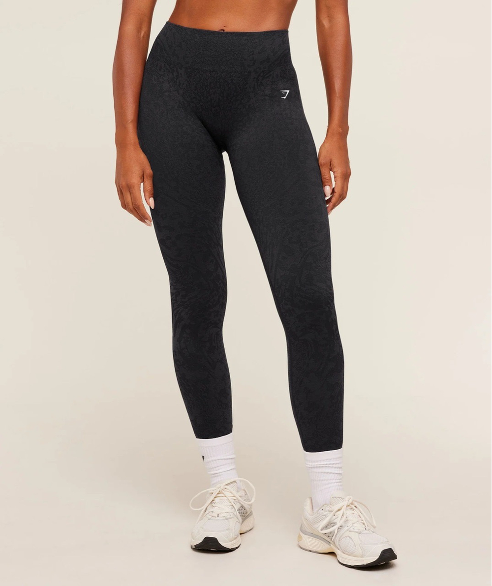 Леггинсы GYMSHARK Adapt Animal X Whitney Leggings Black