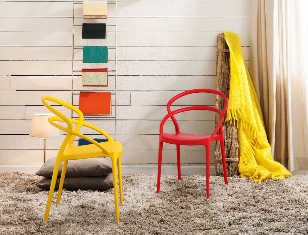 Кресло пластиковое Siesta Contract Pia, красный