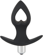 Анальная втулка с вибрацией черная 11 см