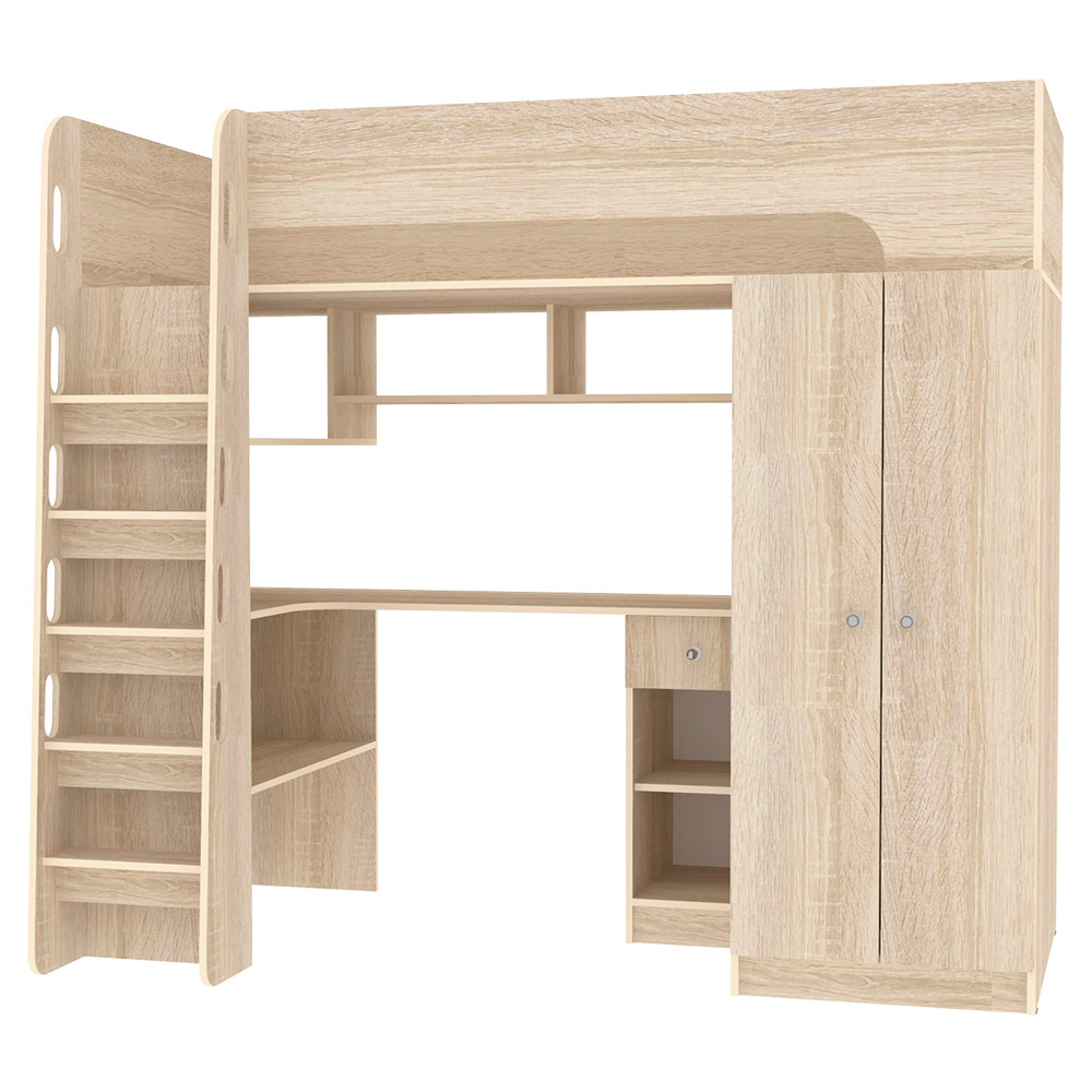 Кровать-чердак КарИВи Астра 10 Дуб Сонома Дуб Сонома