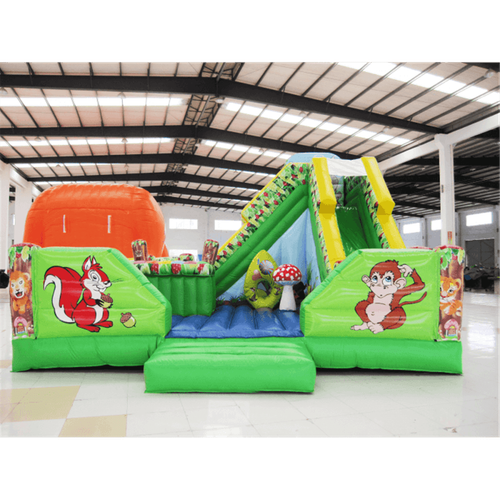 Коммерческий надувной батут-горка "Райский лес"