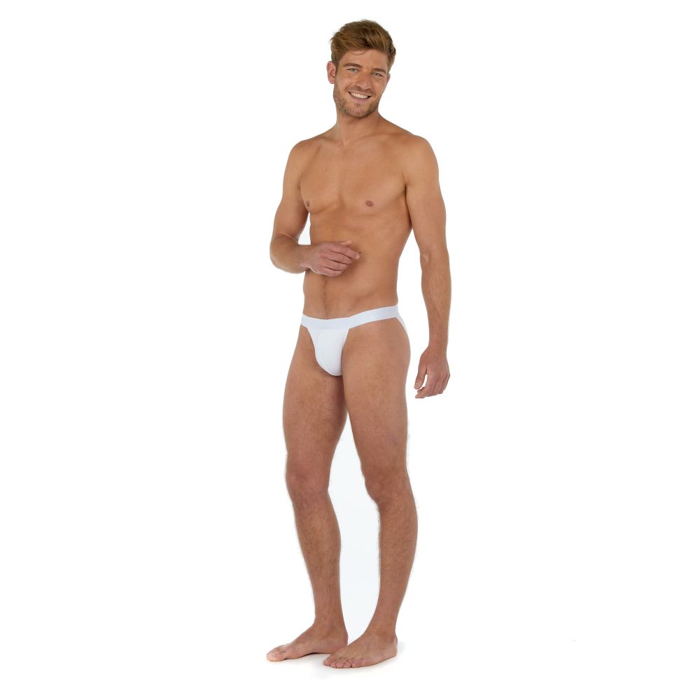 Мужские трусы танга белые HOM CLASSIC Tanga Briefs 400413_400003