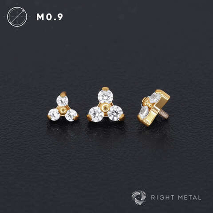 Trio Crystal PVD Yellow