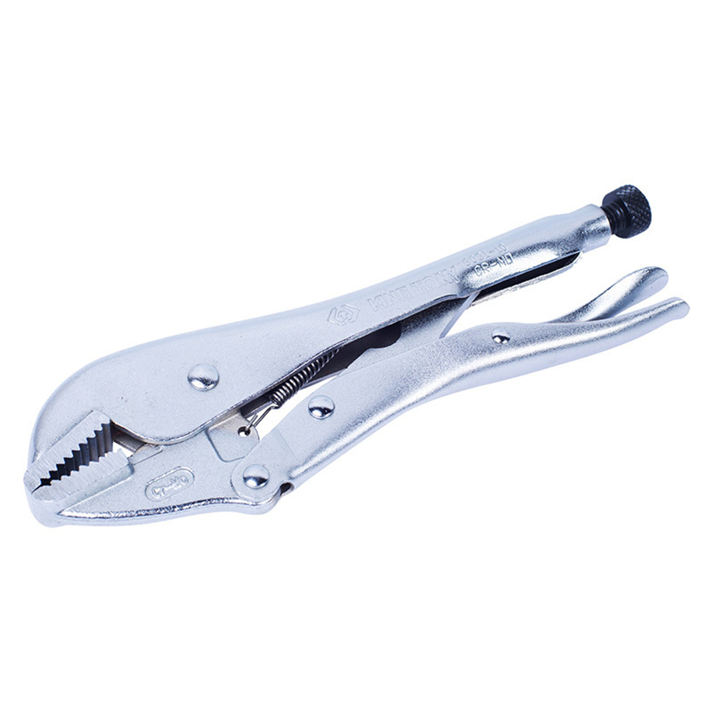 KING TONY (6031-10R) Зажим с фиксатором 254 мм, с прямыми губками