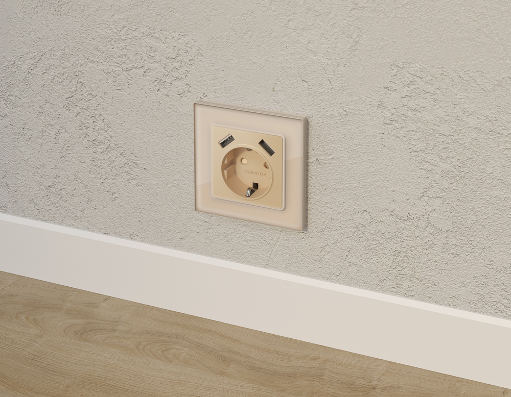 MA609010 Комплект механизма электрической розетки ALFA Шампань 2USB A+A 18W (быстрая зарядка) с/з QUANT (AP6090, VM155)