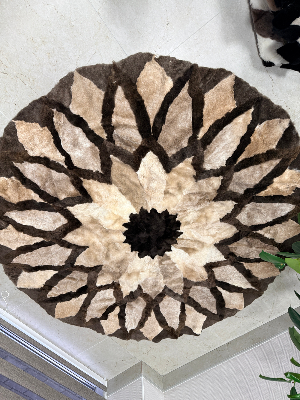 Ковер шкура натуральная овчина меховой