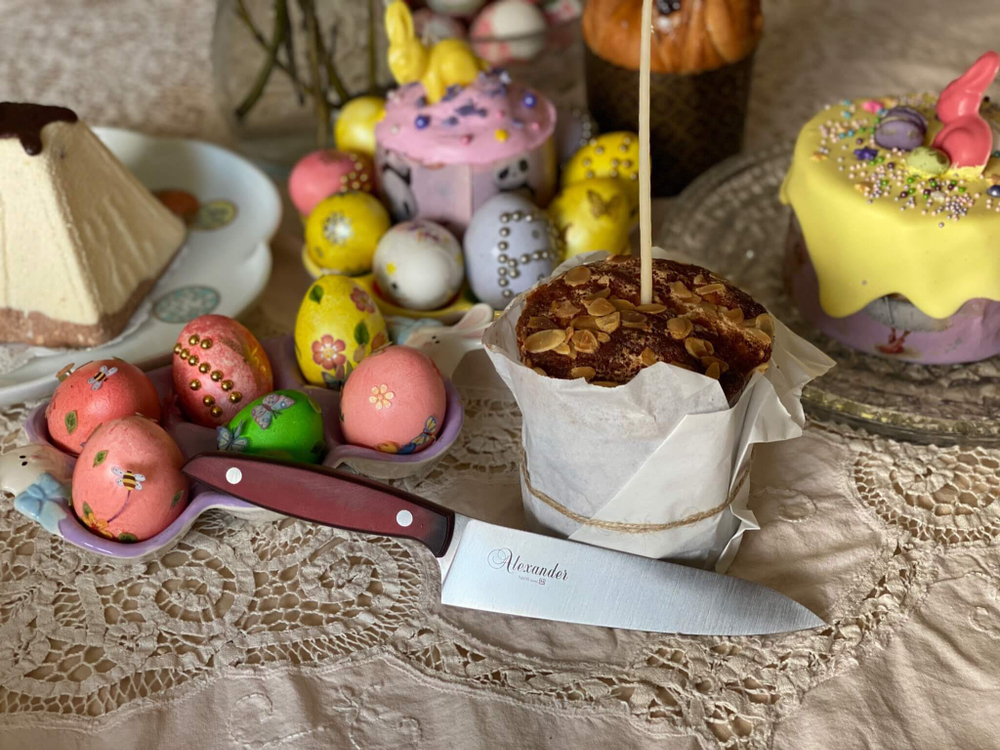 🏆Два Кухонных ножа Alexander M AUS-8 Red G10