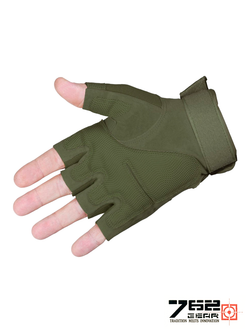 Перчатки беспалые с костяшками Tactica 7.62 Gear Army Tactical Gloves (325). Олива