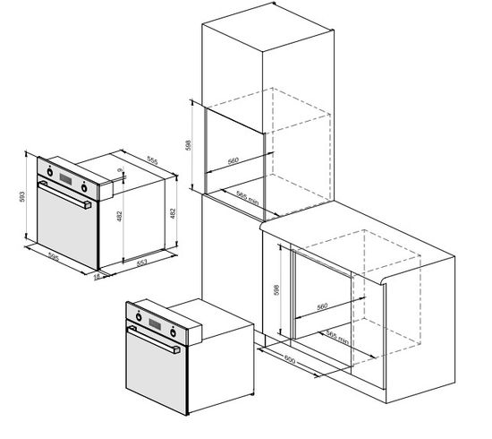 Электрический духовой шкаф Weissgauff EOA 69 OWS