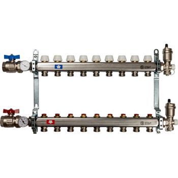 STOUT Коллектор из нержавеющей стали в сборе без расходомеров  9 вых.