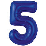 Шар фольгированный Цифра 5 101 см (Синий)